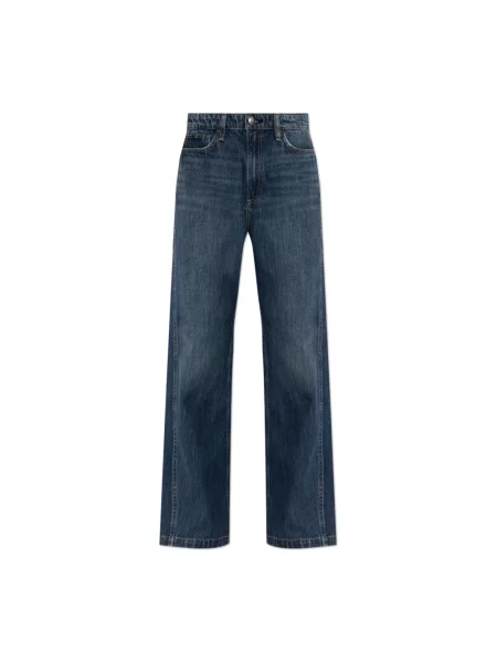 Szerokie jeansy Rag & Bone niebieskie