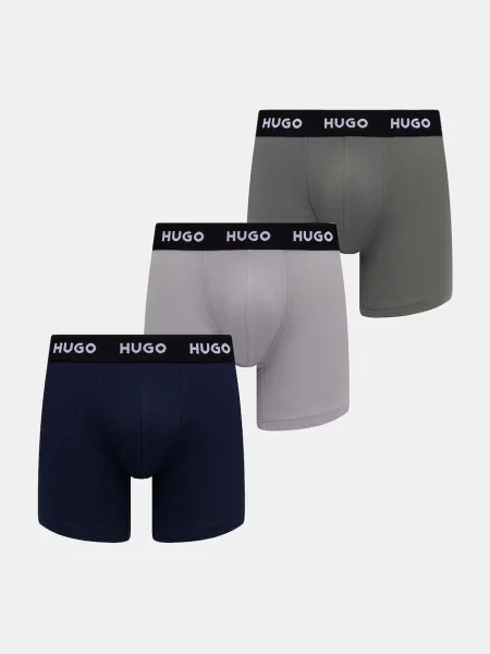 HUGO bokserki z BOXERBR TRIPLET PACK szare
