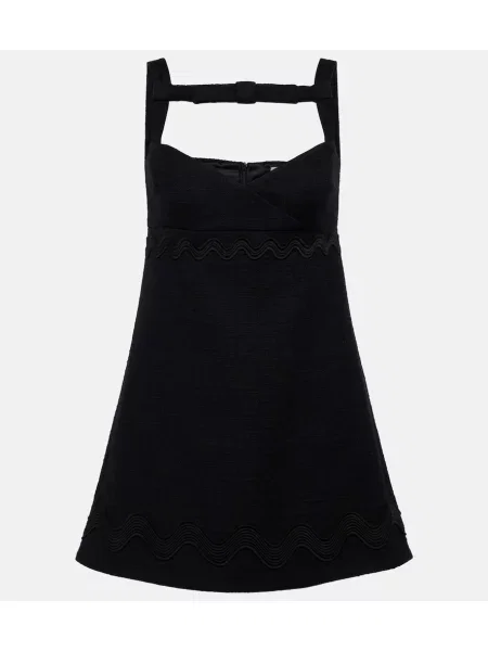 Haljina Patou s mašnom od tvida crna