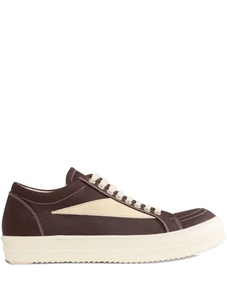 Sneakerși Rick Owens Drkshdw cu șireturi din dantelă maro