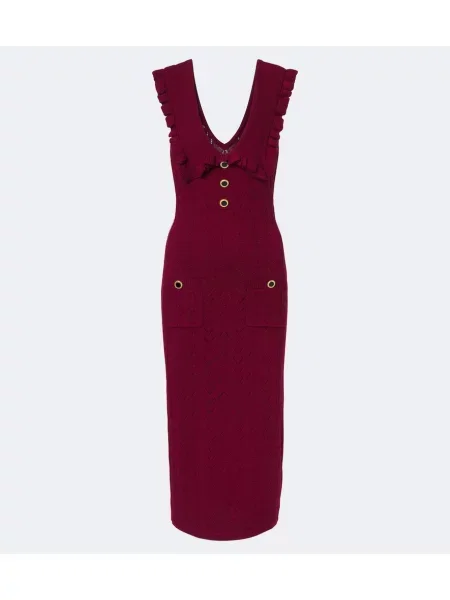 Rochie midi Alessandra Rich tricotate cu volane