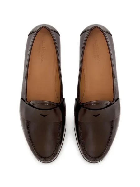 Pantofi loafer Kiton din piele maro