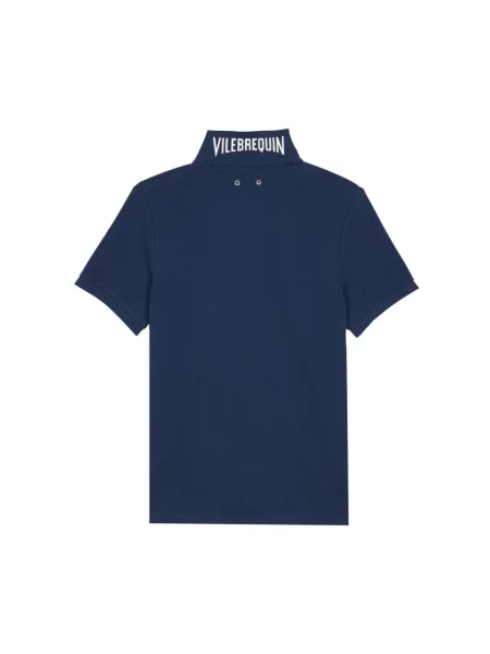 Vilebrequin Koszulka Polo Z Piki Palatin blau granatowa