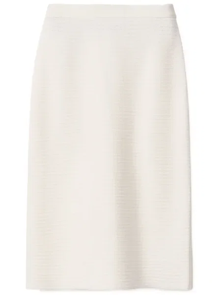 Fustă midi Fabiana Filippi tricotate până la genunchi alb