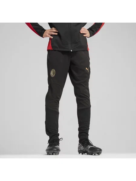 PUMA Młodzieżowe spodnie treningowe AC Milan Odzież czarny