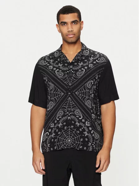 HUGO Сорочка Espino Oversize чорний