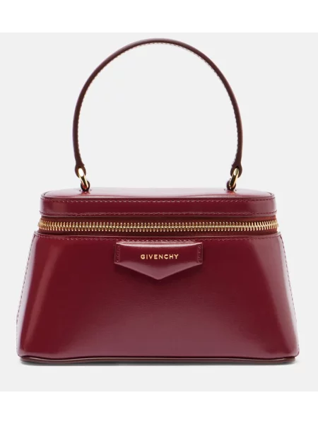 Geanta de piele Givenchy Antigona din piele bordo