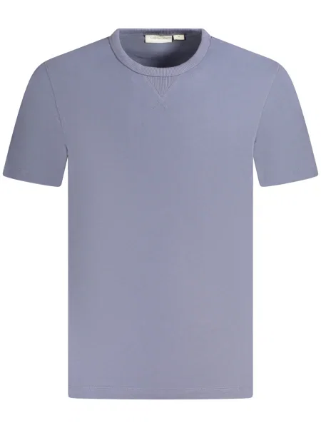 Tricou Calvin Klein Jeans scurt albastru