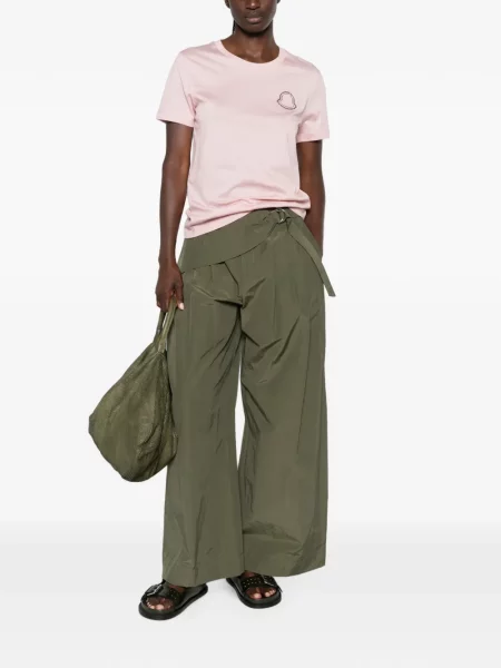 Tricou Moncler cu broderie roz