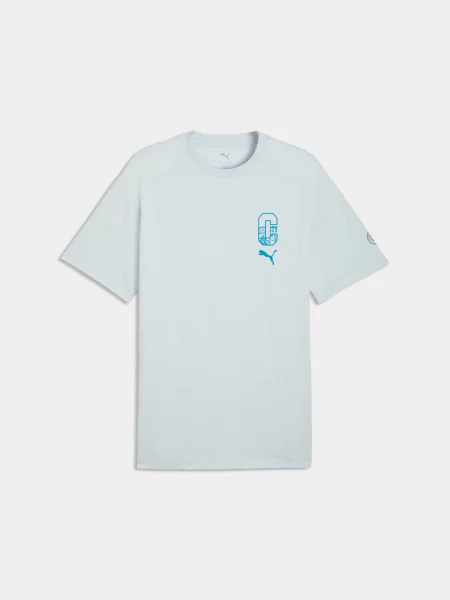 Спортивна футболка PUMA Mcfc Ftblculture Relaxed Tee комбінований верх синій