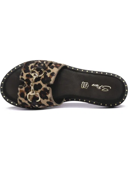 Pantofi S.piero cu model leopard negru
