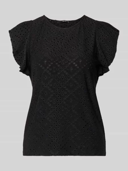 Koszulka z okrągłym dekoltem w kroju regular fit model TASSA' Vero Moda czarna