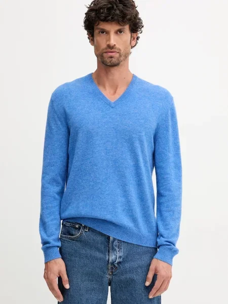 United Colors of Benetton sweter wełniany niebieski