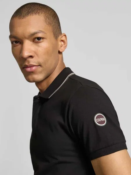 Koszulka polo o kroju slim fit z bawełny Colmar Originals czarne