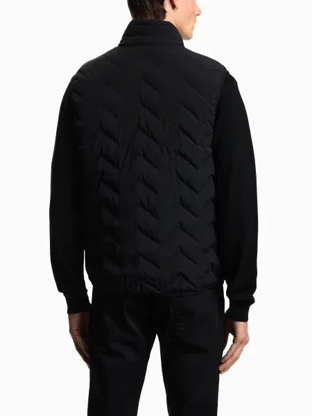 Утеплений жилет Emporio Armani поліамід/еластан чорний