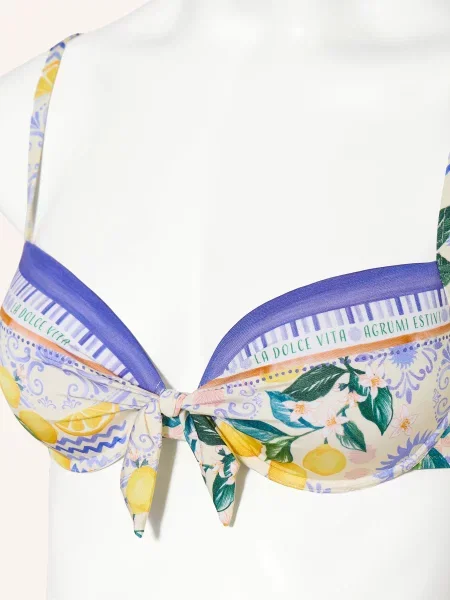Watercult Biustonosz Bikini Na Ramiączkach Dolce Lemon blau niebieskie