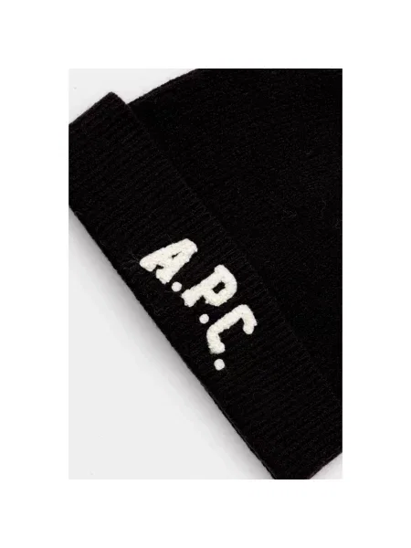 A.P.C. czapka wełniana bonnet axel czarny