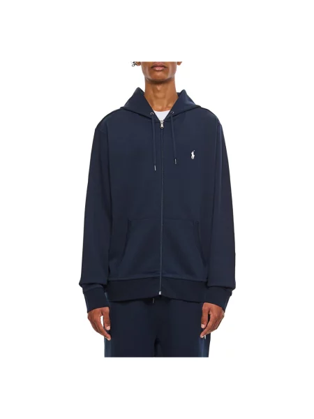 Polo Ralph Lauren bluza granatowy z kapturem gładka niebieska