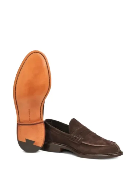 Pantofi loafer Tricker's din piele de căprioară maro