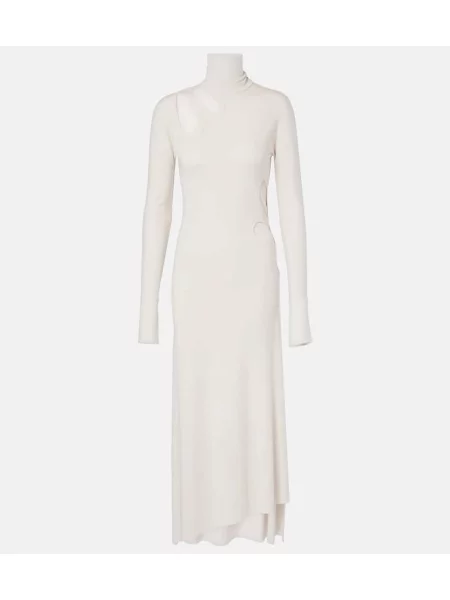 Rochie midi Victoria Beckham din jerseu până la genunchi de costum alb