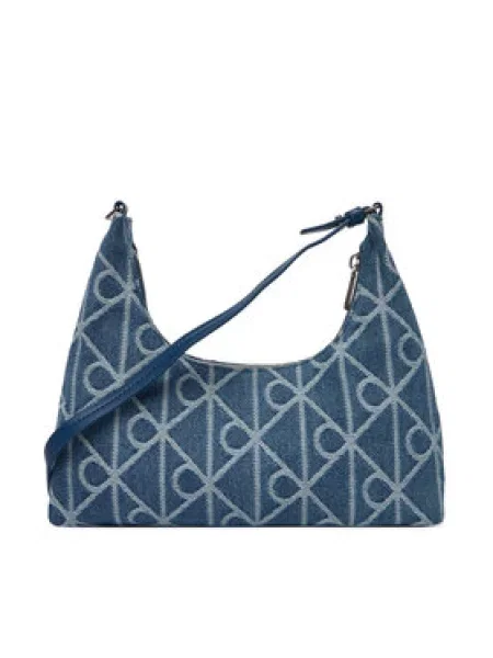 Táska Calvin Klein Emblem Aop Denim Sho Blue Universal kék
