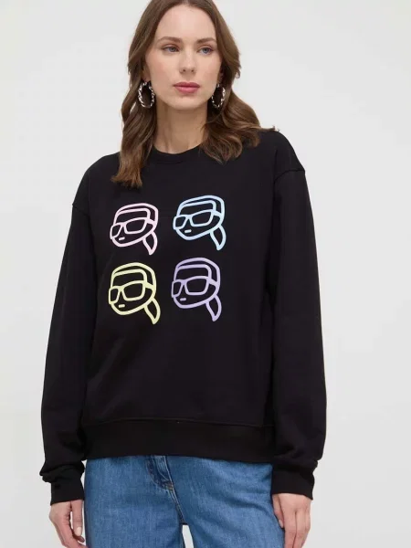 Karl Lagerfeld hanorac de femei cu imprimeu negru