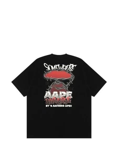 Tricou Aape By A Bathing Ape cu imagine negru
