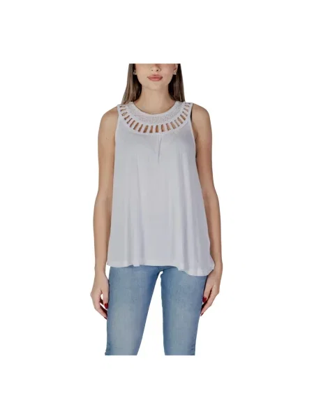 Top B.young bez rękawów biały