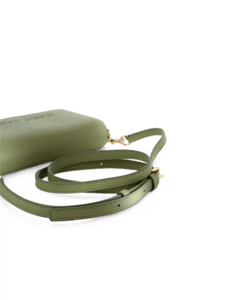 Colier Marc Jacobs din piele cu autograf verde
