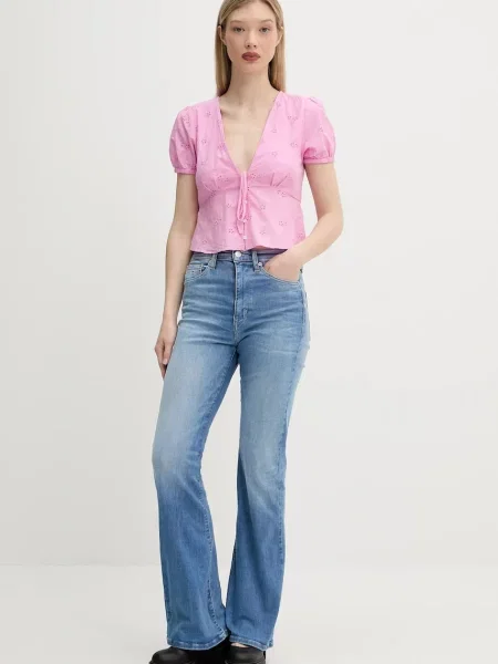 Tommy Jeans bluzka regular różowy