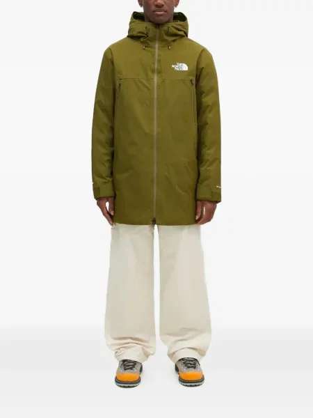 Geacă The North Face cu glugă verde
