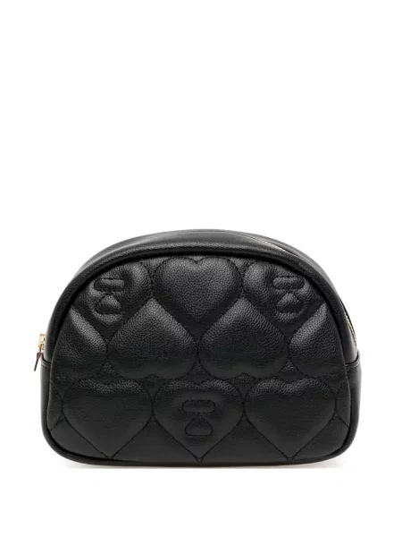 Matlasat geantă Apee™ By *a Bathing Ape® cu motiv cu inimi negru
