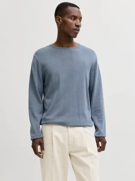 Jack & Jones Sweter Mężczyźni jednolity M niebieski