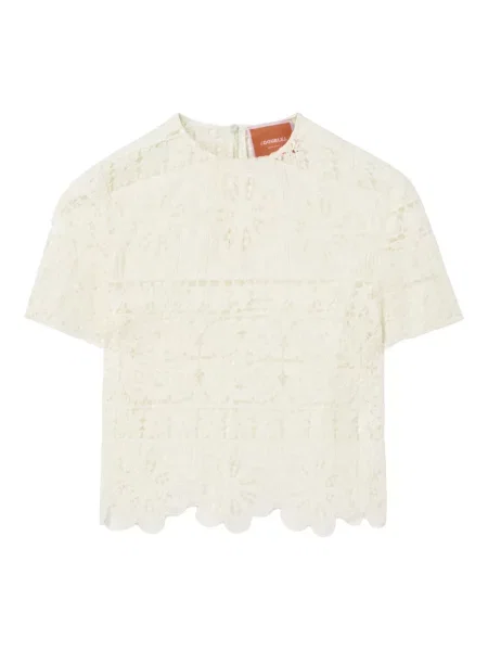 Cropp top La Doublej cu broderie din dantelă galben