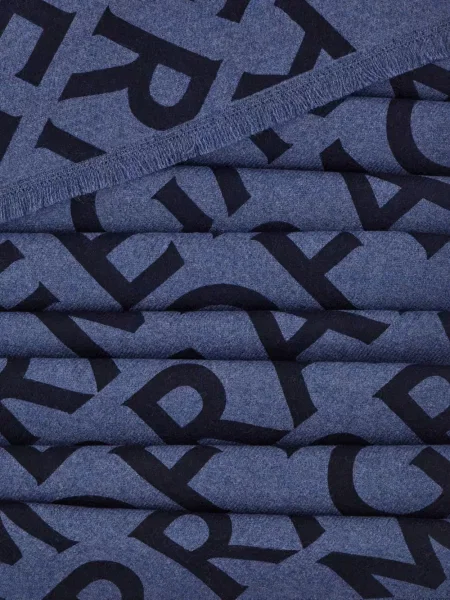Fular Ferragamo cu autograf albastru