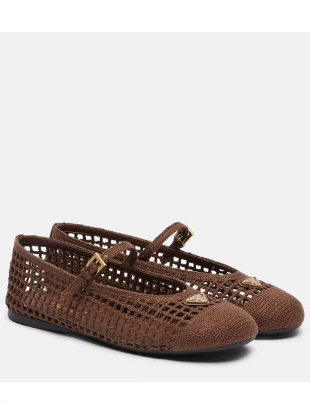 Kvačkanje salonarji Prada rjava