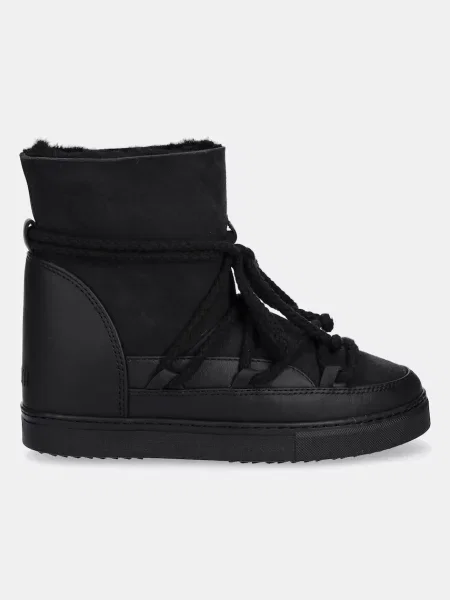 Inuikii śniegowce skórzane Classic Wedge czarny