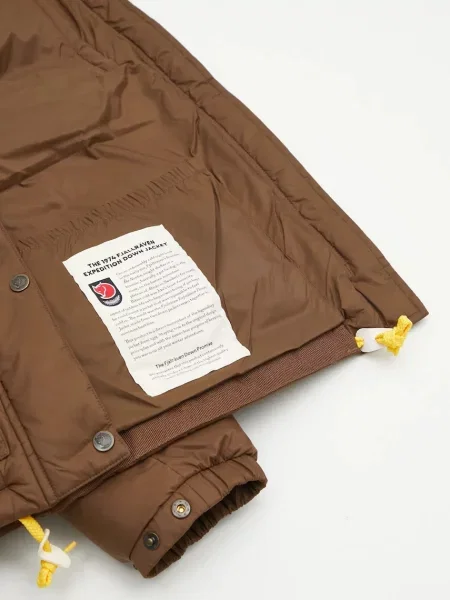 Пуховик Fjallraven коричневый