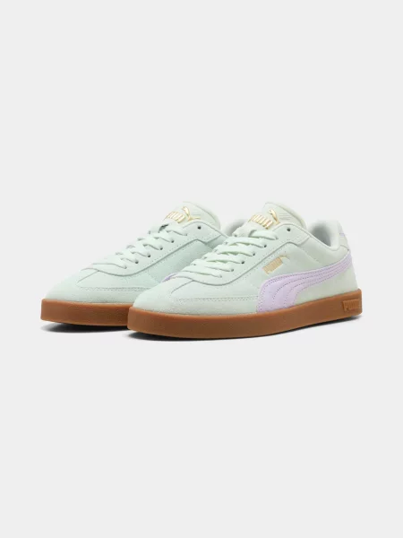 Замшевые кеды Puma зеленые