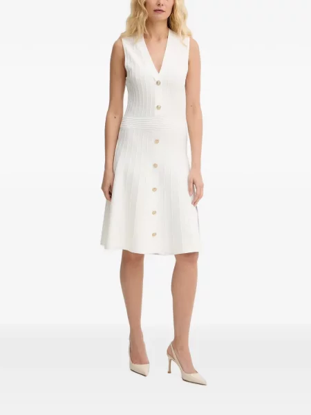 Rochie midi Guess tricotate alb