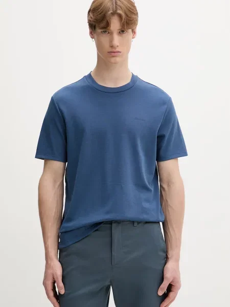 Calvin Klein T-shirt z bawełną granatowa