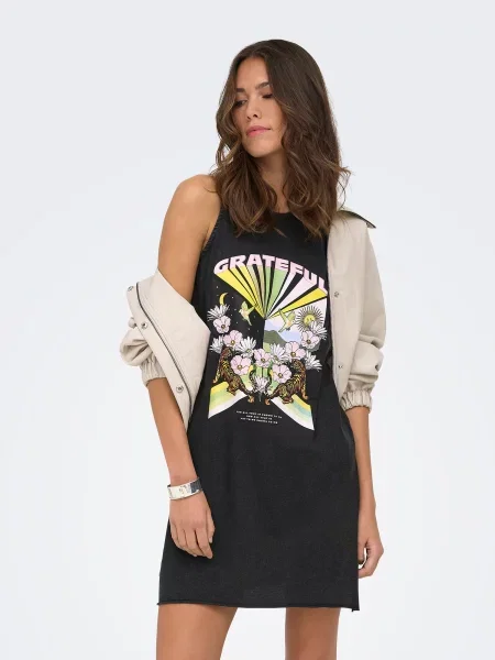 ONLY Rochie ONLLUCY galben / oliv / rosé negru