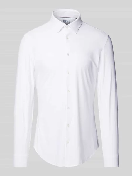 Super krój slim fit koszula biznesowa z kołnierzykiem kent Jake*s biała