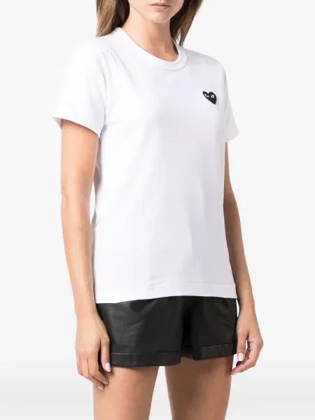 Μπλούζα Comme Des Garçons με μοτίβο καρδιά λευκό