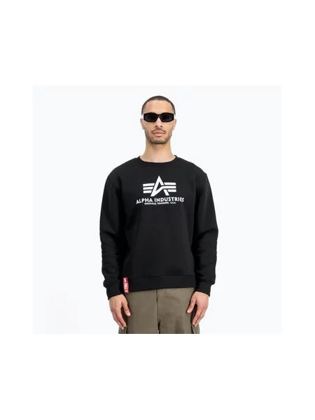 Толстовка Alpha Industries с лого черная