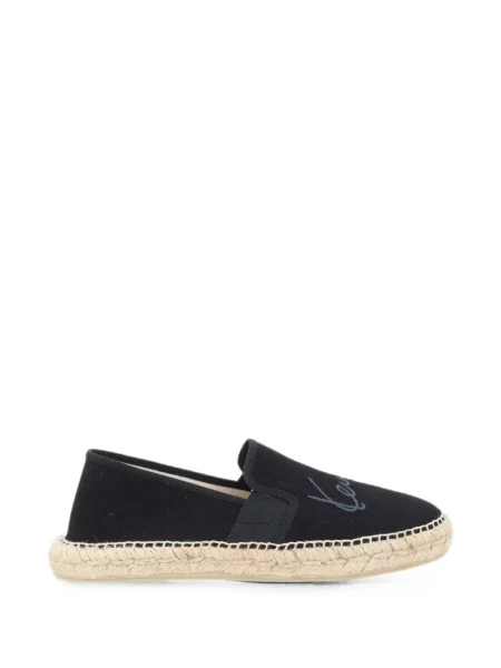 Espadrile Kenzo cu broderie din canvas negru