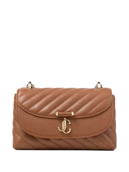 Matlasat geanta crossbody Jimmy Choo din piele maro