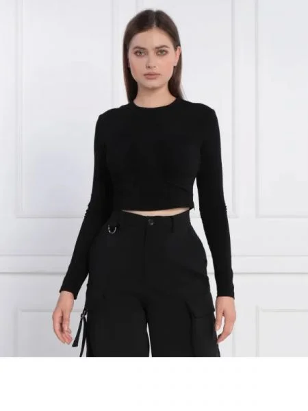 Pinko Blúz | Cropped Fit fekete