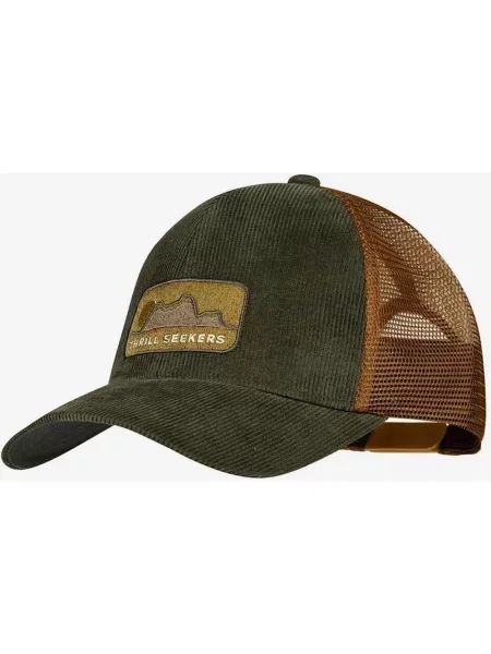 Czapka z daszkiem Buff Explore Trucker ciemnozielona brązowa zielona