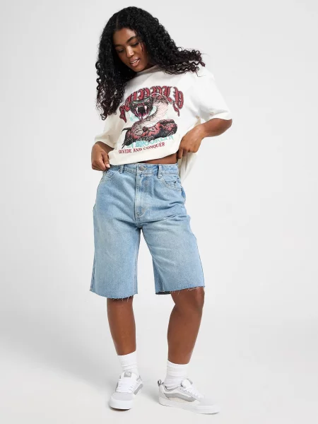 Supply&demand Szorty Denim Jorts Bleek niebieskie